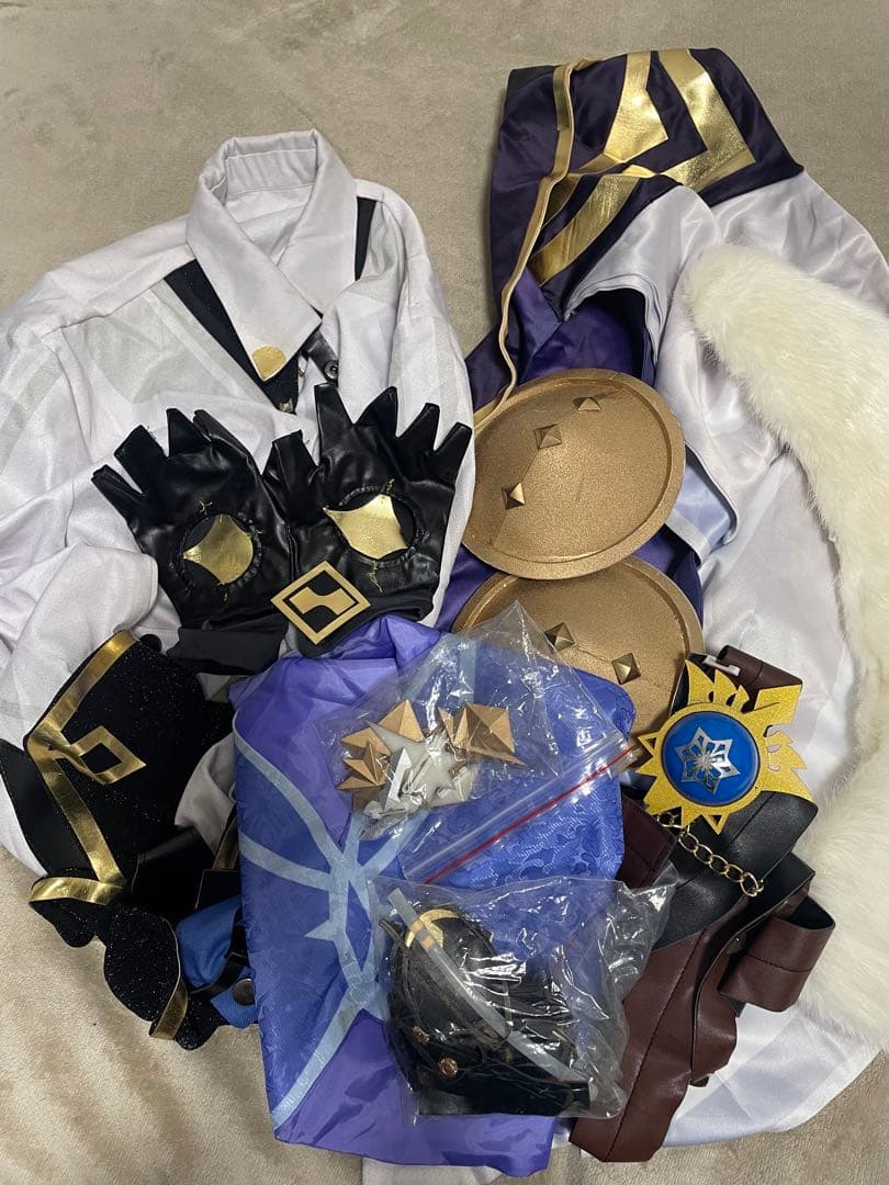 原神 ガイア コスプレ衣装+靴+ウィッグ　おまけ付き