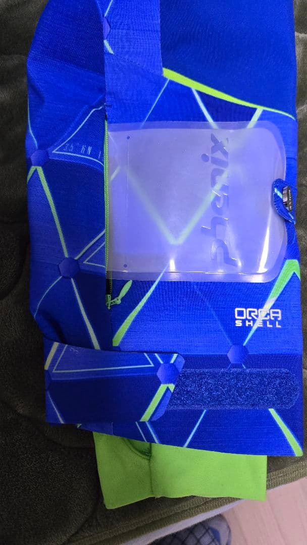 phenix 高機能スキーウェア 青/緑 幾何学模様