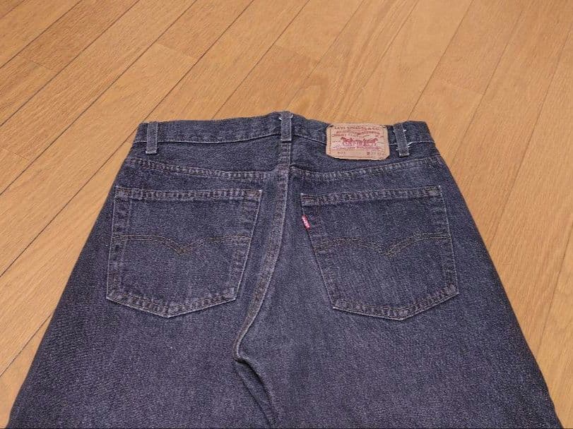 90s 501 先染め w31 ブラック デニム リーバイス