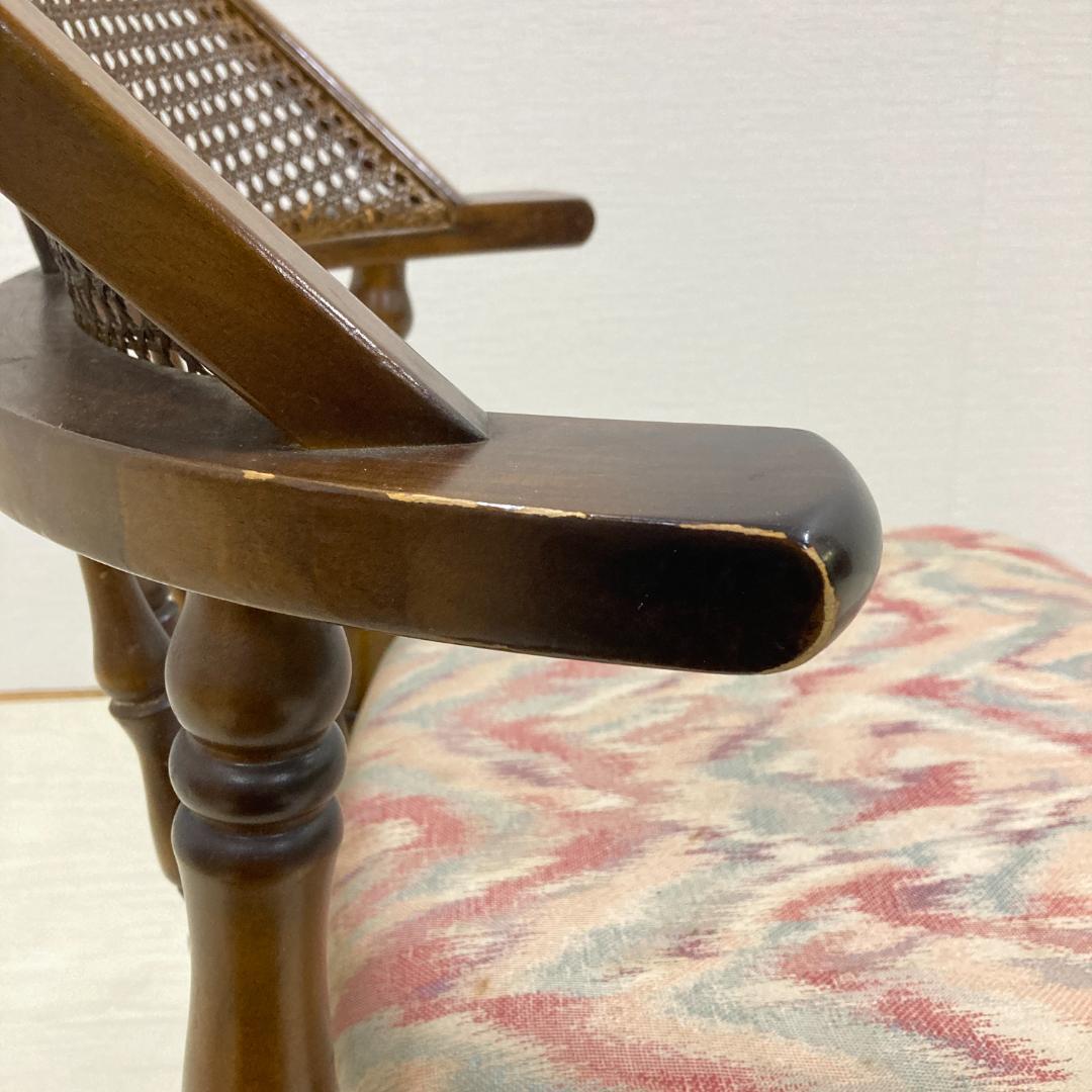 【カリモク】コロニアル　ダイニングチェア　椅子 レトロ