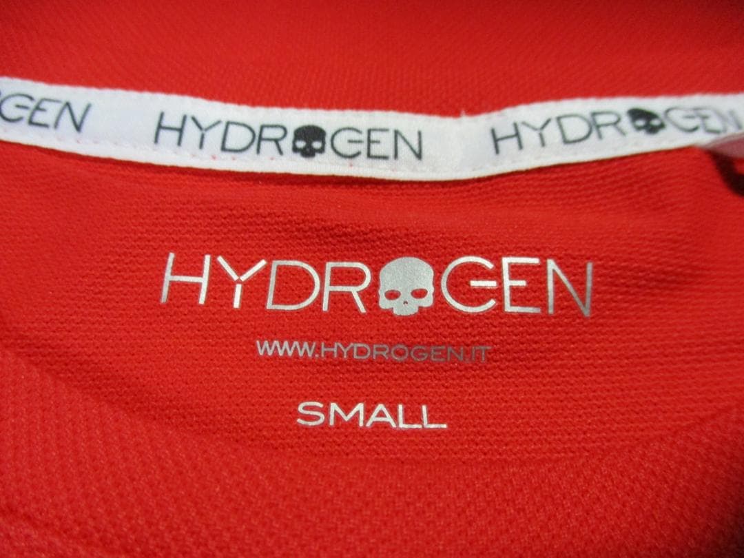 【ハイドロゲン・テニス】インレイ・テックＴシャツ★未使用★S★レッド×ホワイト