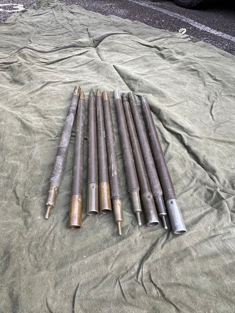 に*き様 USハップテント（軍幕）ZIP加工済