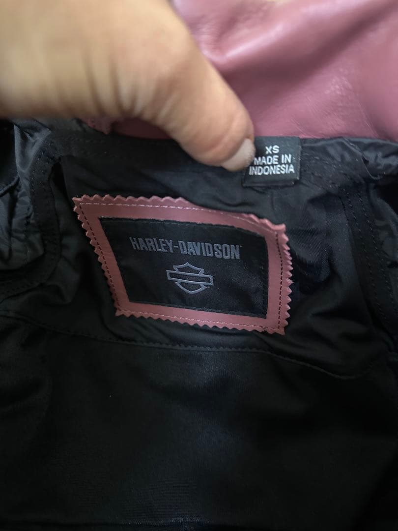 ハーレーダビッドソン革ジャケット（ピンク）