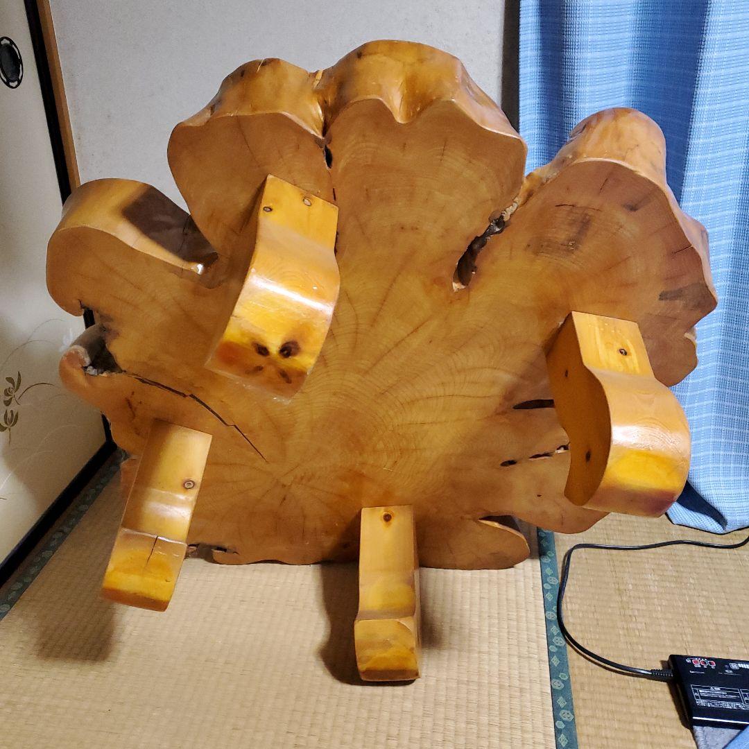 【希少品】榧の木 輪切り 座卓 テーブル ちゃぶ台 年代物【一点物】