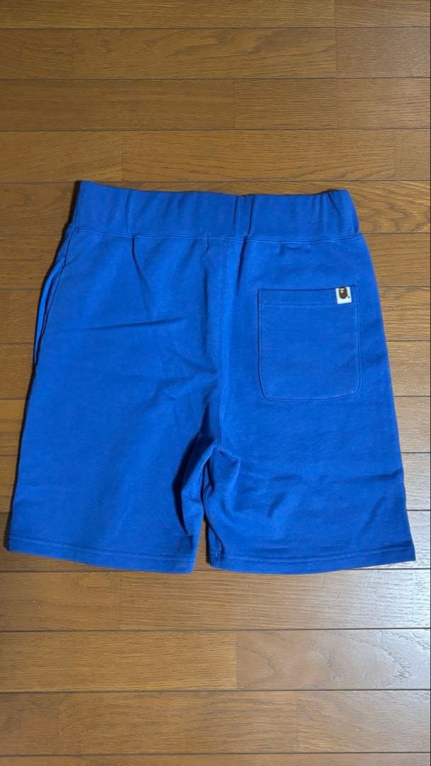 アベイシングエイプ　A BATHING APE スウェットハーフパンツ　ブルー