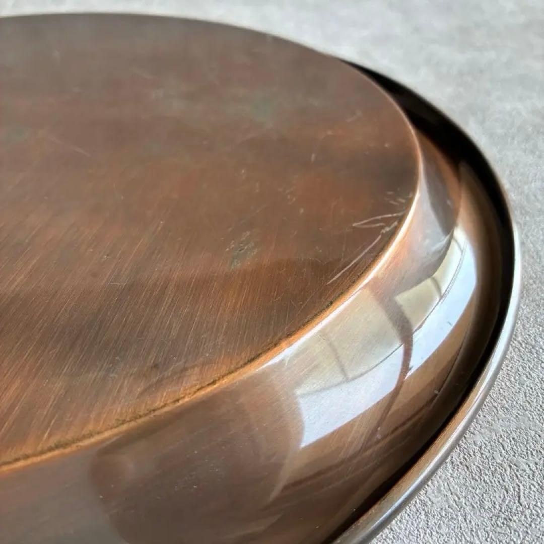 池田満寿夫デザイン 微笑む女神 銅製プレート お盆 34cm