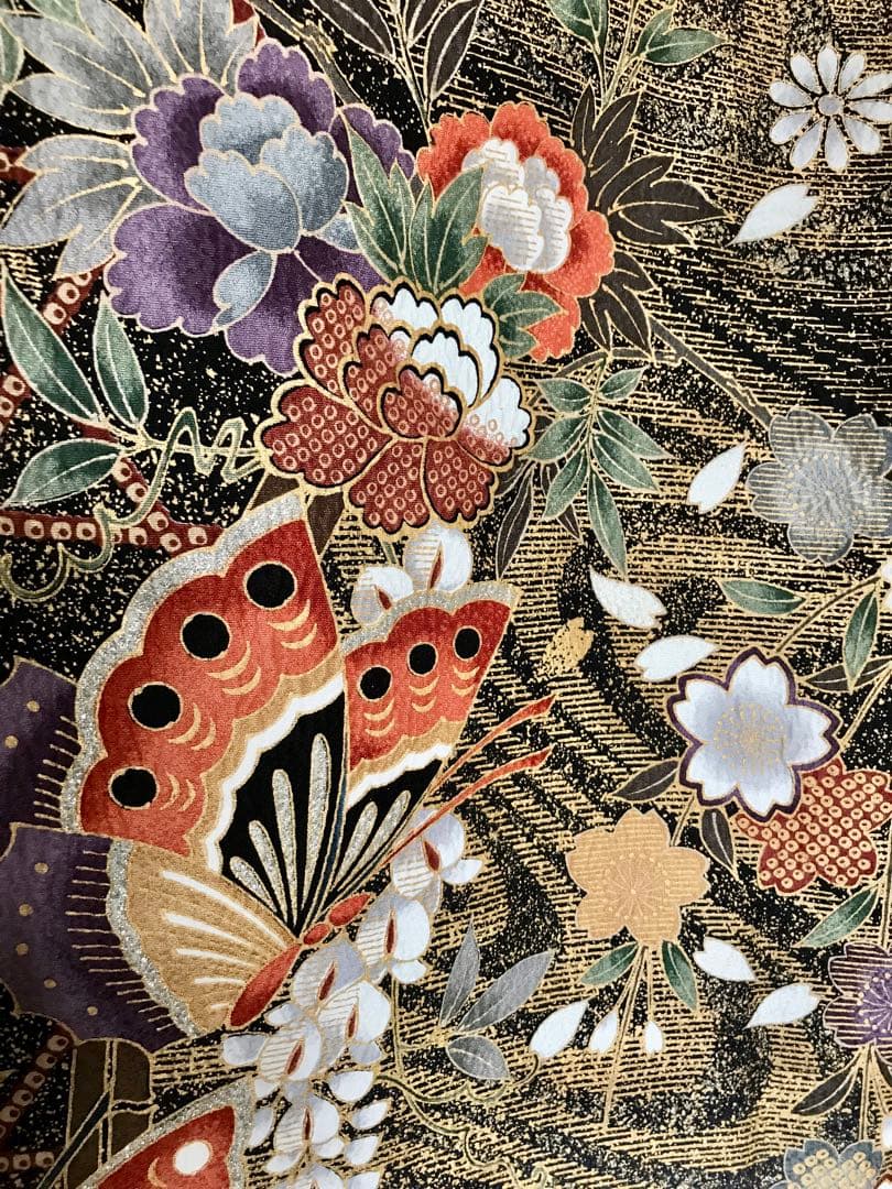 振袖　超美品　正絹　パールトーン加工