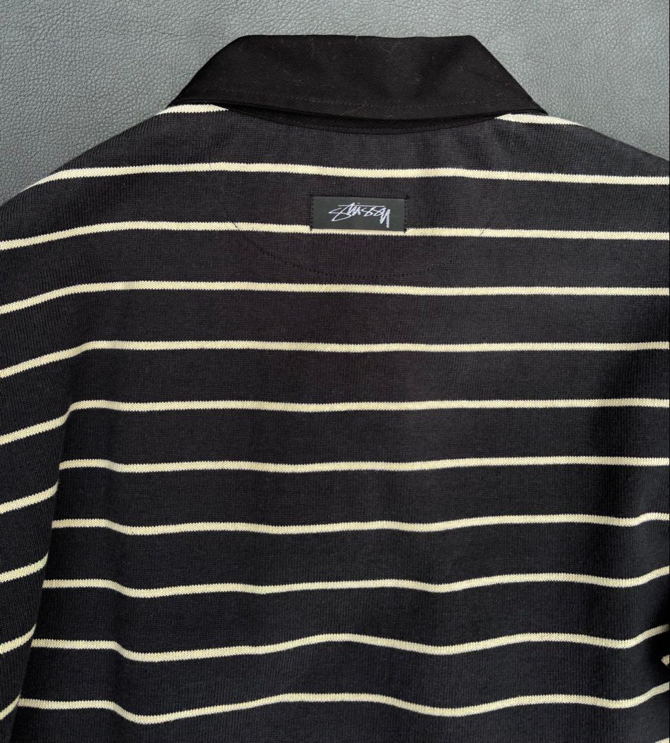 数回着 美品 25年モデル Stussy STRIPED RUGBY SHIRT