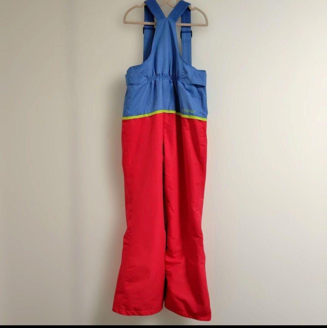 【新品】Phenix スキーウェア 150 140 雪結晶　ブルー ×レッド上下