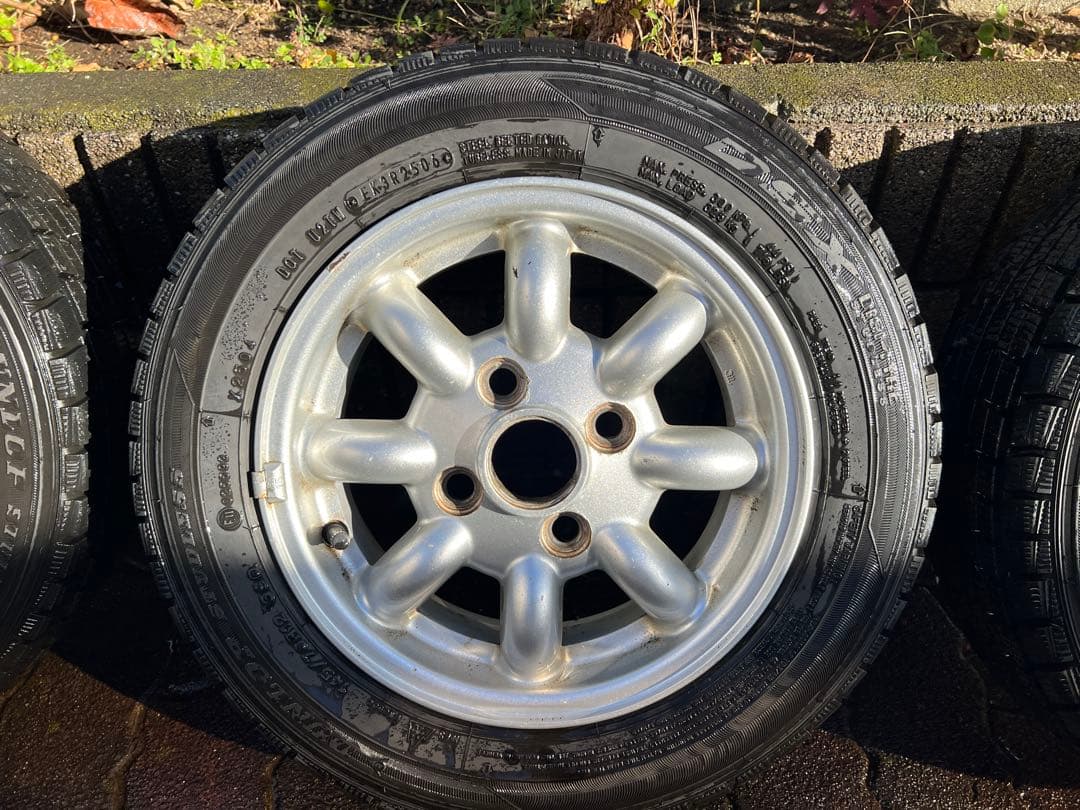 ローバー　ミニ　純正アルミ　12インチ　スタッドレスタイヤ付