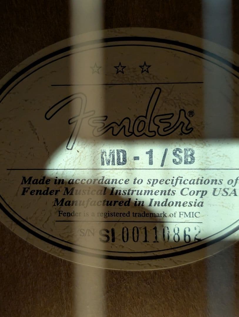 良音/Fender　MD-1/SB 改FISHMANエレアコ ケース付