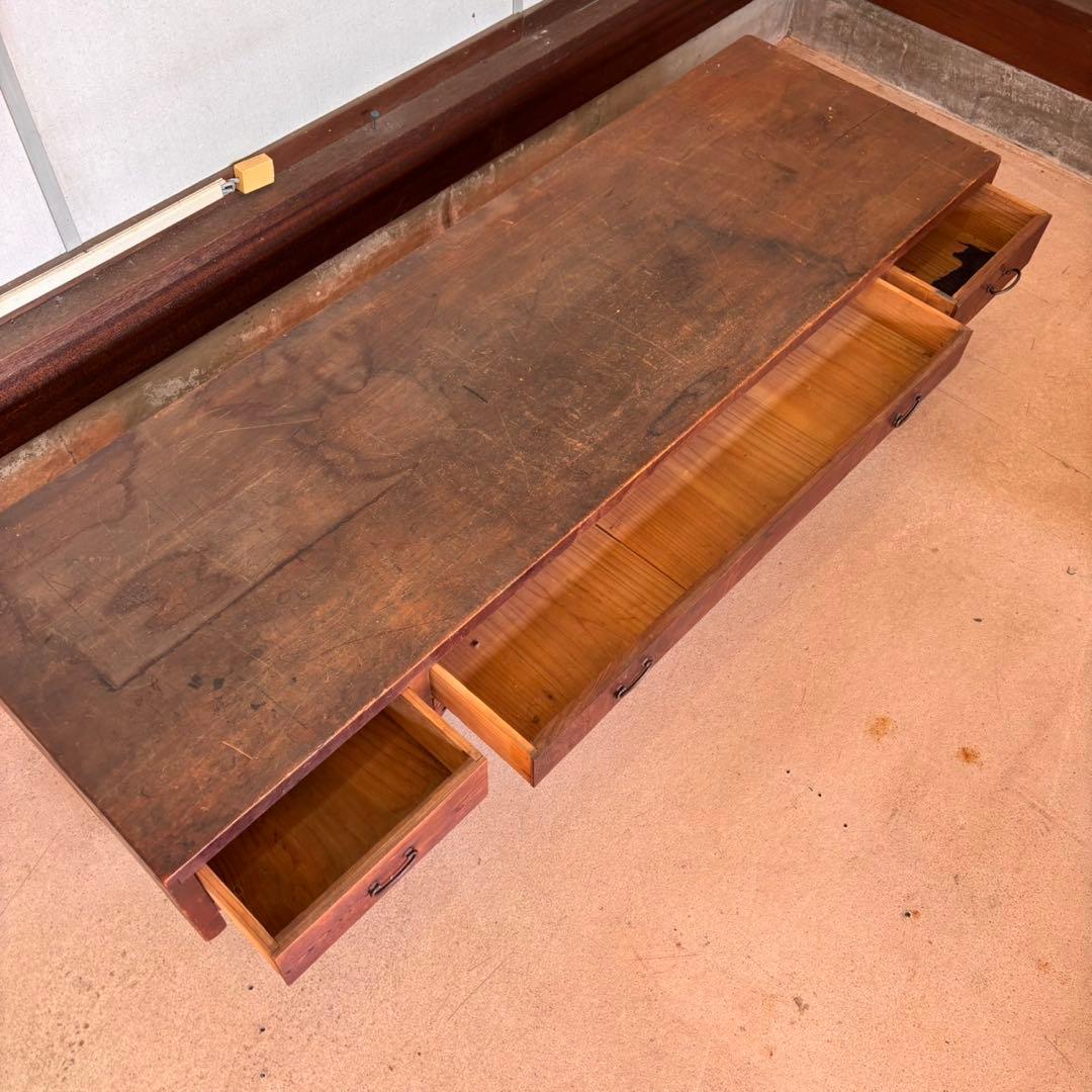 アンティーク 木製文机 アンティーク家具 昭和レトロ 古家具 書斎机 和家具