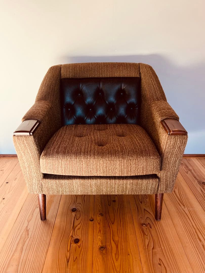 1ヴィンテージ　アームチェア　1人掛けソファ　ラウンジチェア　ミッドセンチュリー