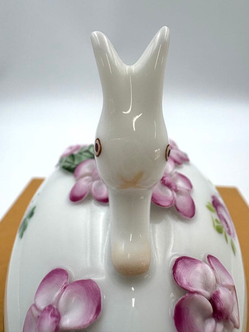 Herend ヘレンド ウィーンの薔薇　シンプルボンボン入れ　卵形　小物入れ箱付