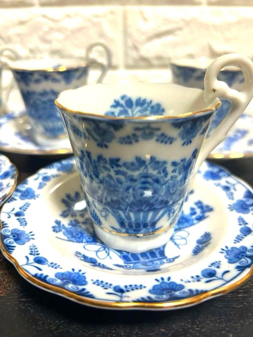 未使用品　寿陶　王冠マーク　クラウンマーク カップ、ソーサー 5セット