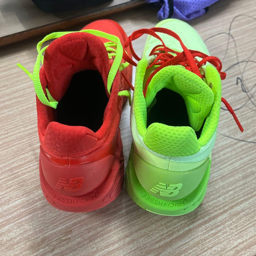 New Balance バスケットボールシューズ レッド/グリーン
