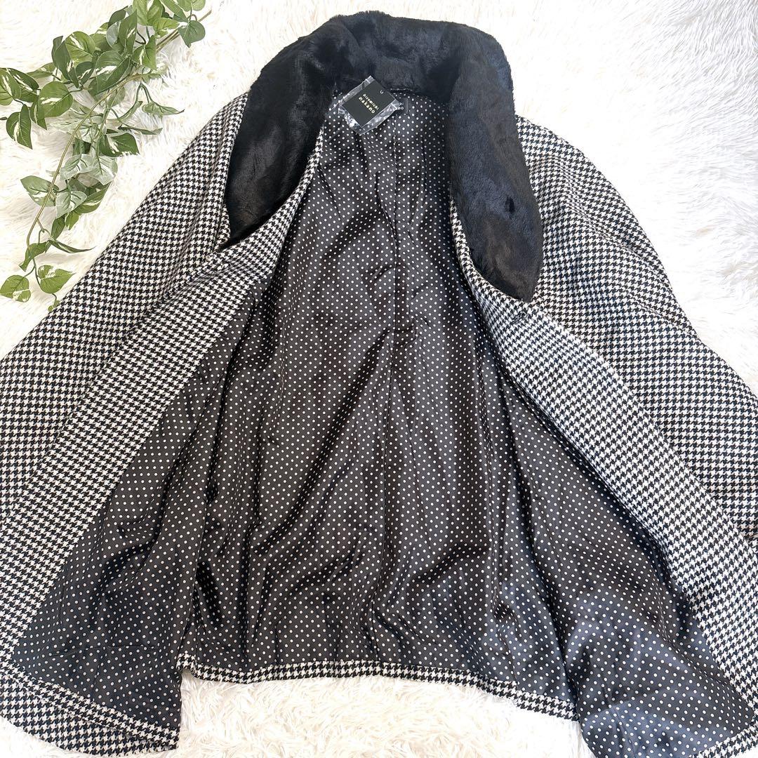 【新品】hiromichi nakano ポンチョ　着物コート　 千鳥格子　総柄