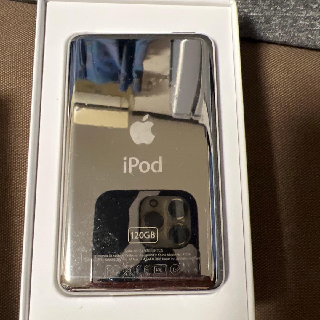 iPod classic 120GB シルバー　セット　レザーケース新品