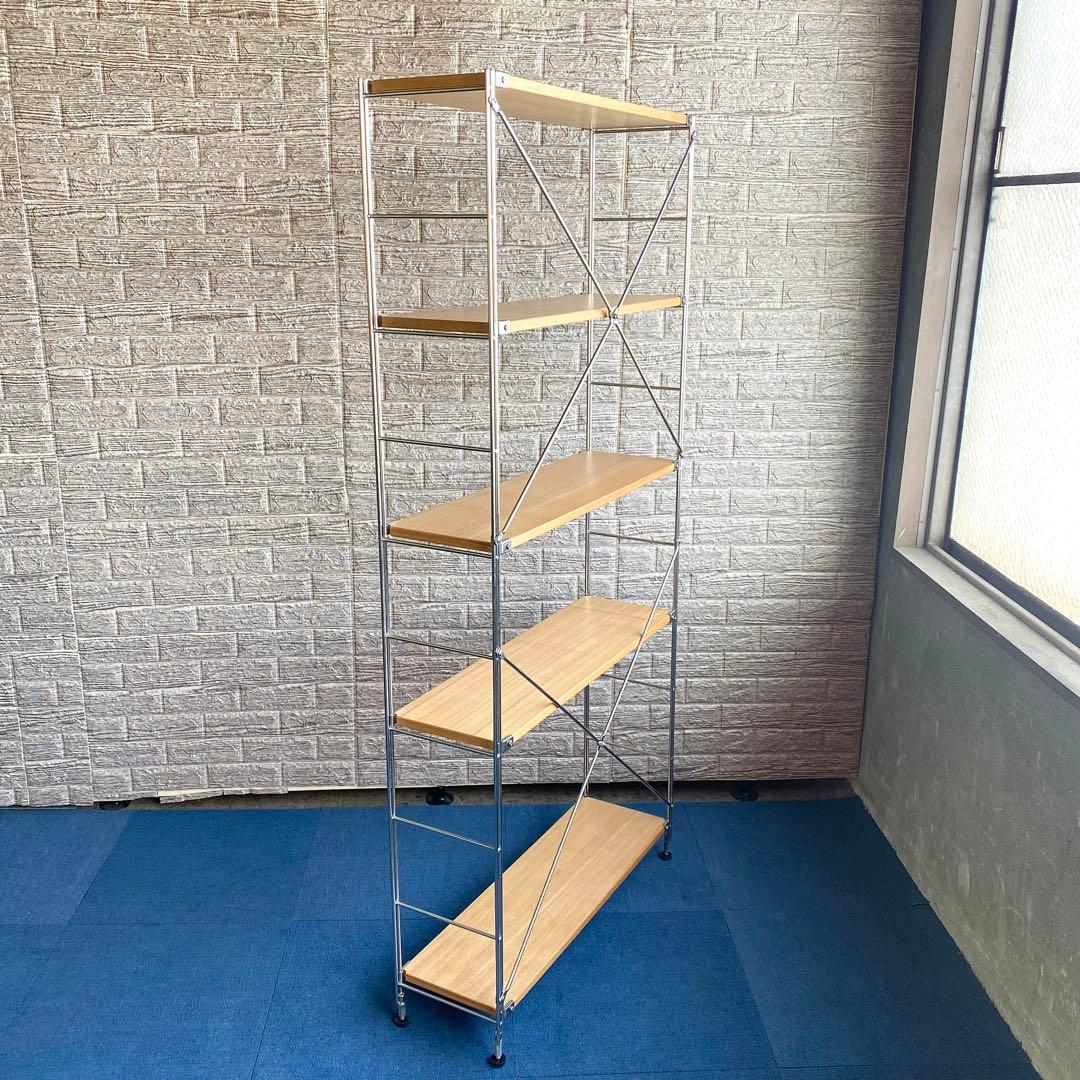 【配送は要相談】MUJI 無印良品 ステンレスユニットシェルフ オーク材棚セット