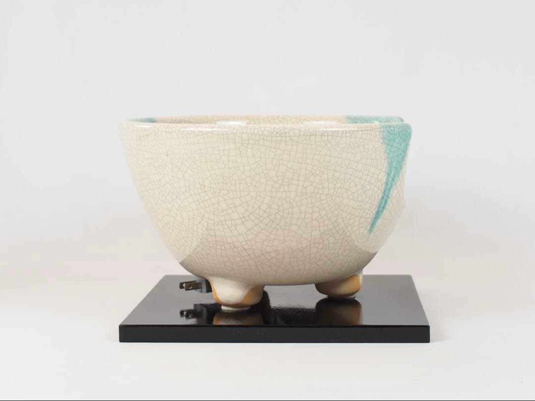 野々田式 風炉型電熱器 さつま 織部 (動作OK) 茶道具 元箱付き