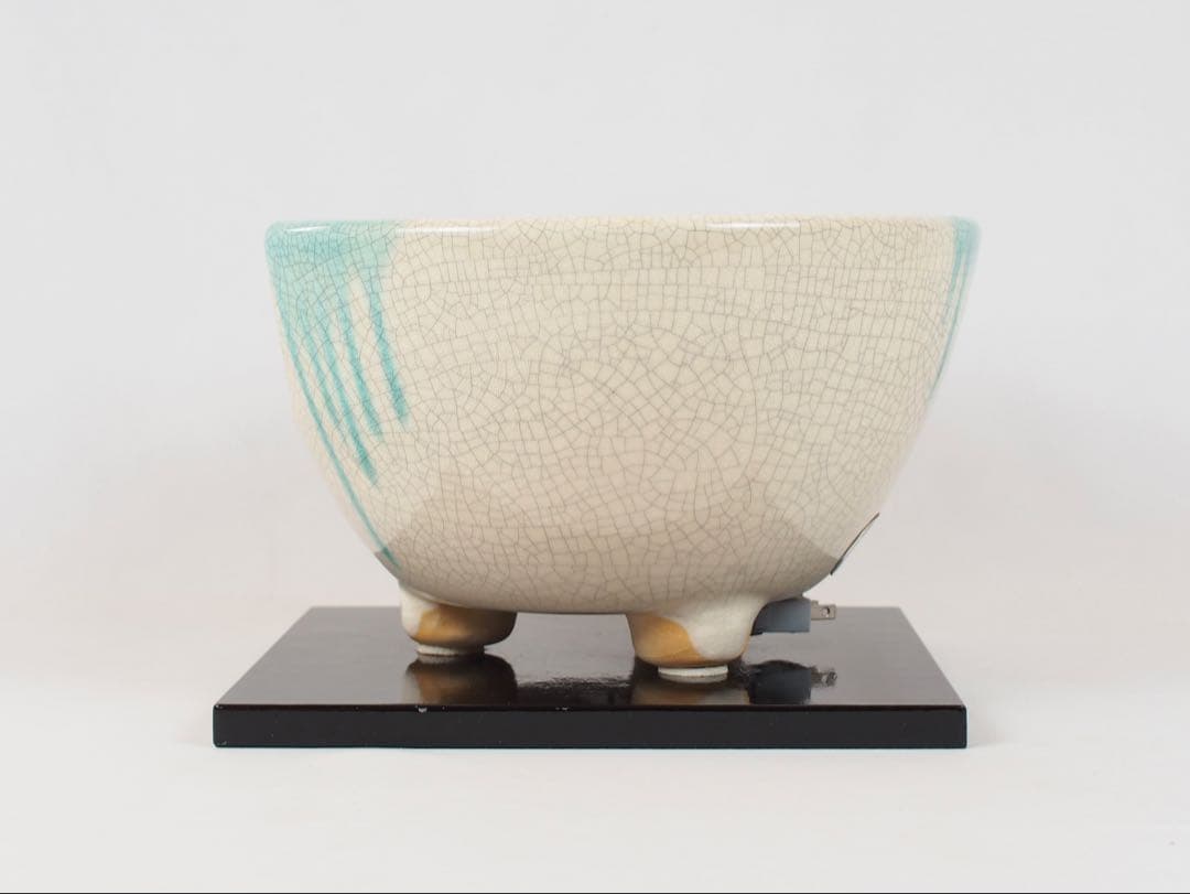 野々田式 風炉型電熱器 さつま 織部 (動作OK) 茶道具 元箱付き