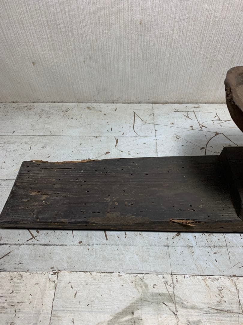 古道具　薬研　薬卸　江戸時代？　好々斎　シャビー　粉挽き