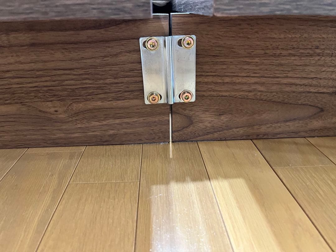 【東京都杉並区　直渡し】LOWYA すのこベッドフレームセミダブル　ウォルナット