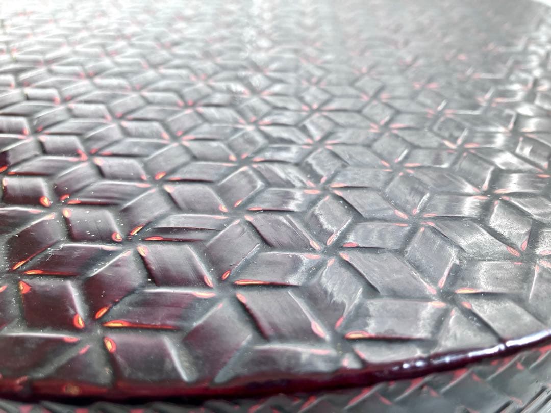 週末お値下げ✅当時物✅籃胎漆器/亀甲茶櫃/伝統工芸品