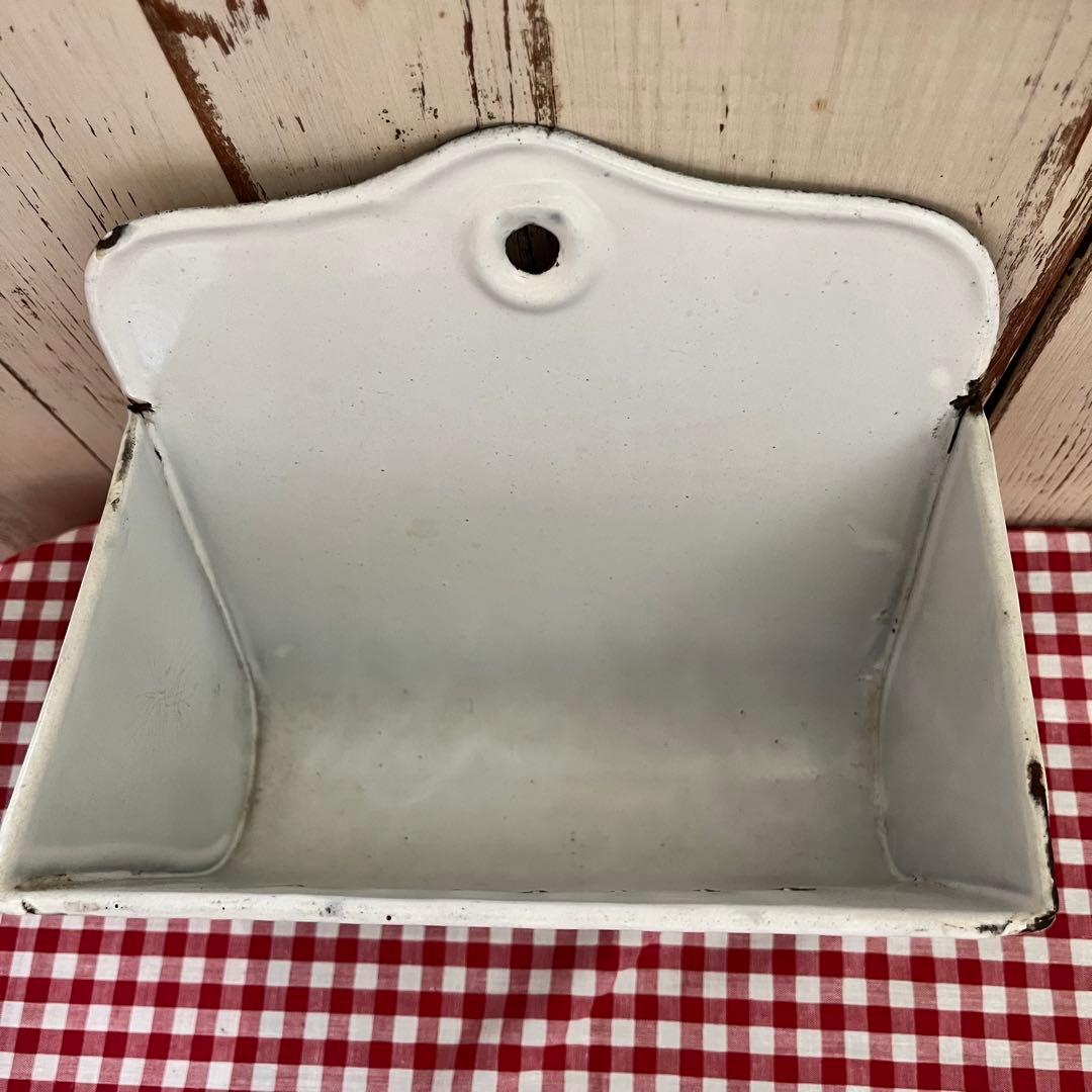 ドイツ アンティーク Zwiebeln ホーロー オニオンラック 琺瑯