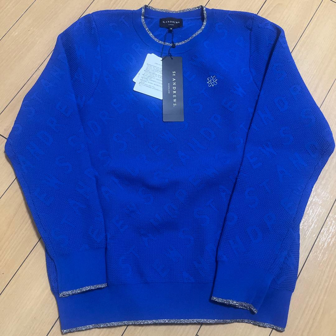 St ANDREWS 青 ニットセーター S