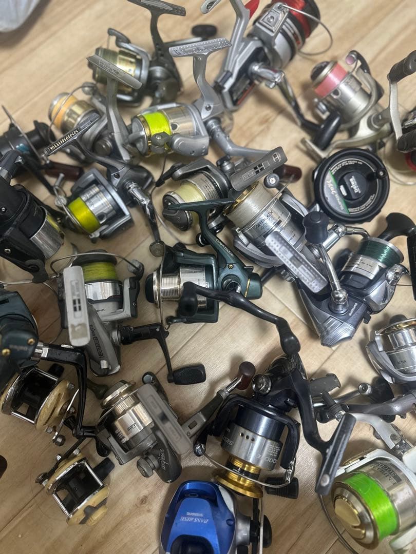 スピニングリール多数セット (ジャンク品)