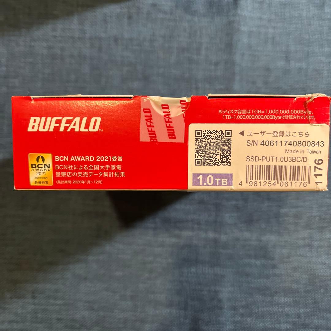 【新品未開封】バッファロー SSD-PUT1.0U3BC/D 外付けSSD 1T