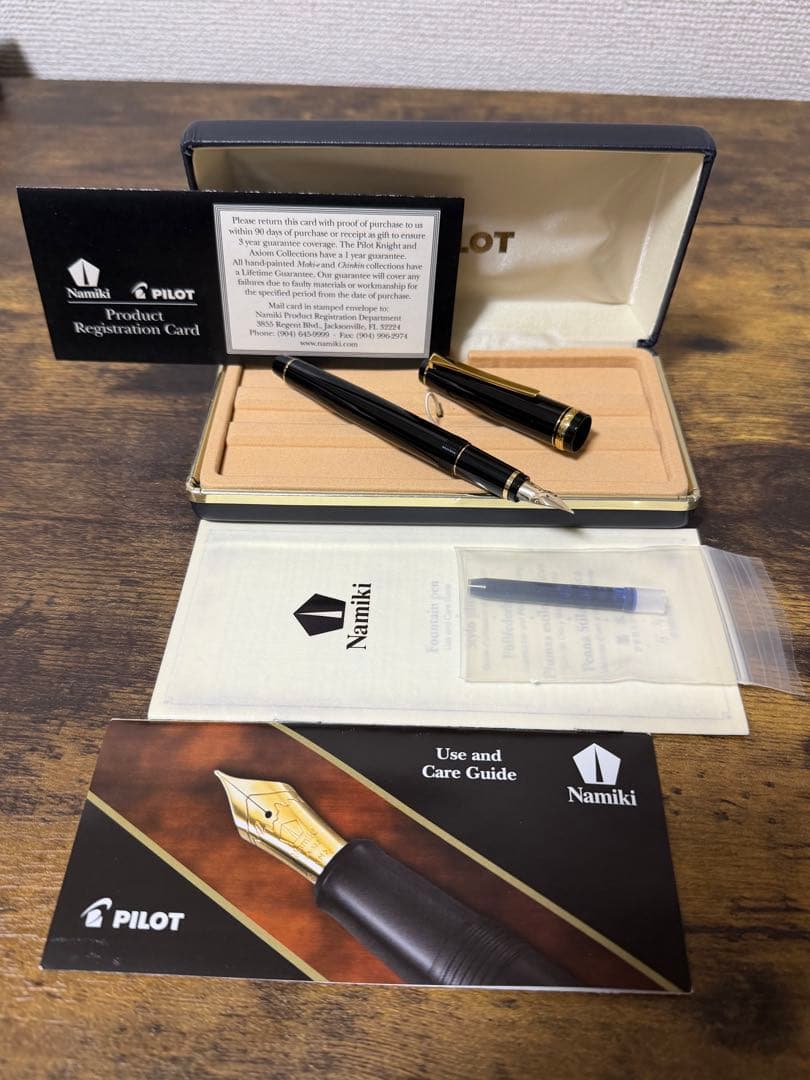 新品未使用　2013年製　ナミキ　SF 細軟字　パイロット　万年筆　備品付き