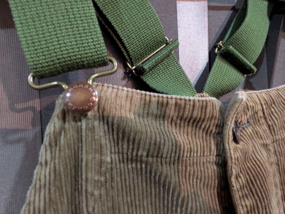 GO HEMP ゴーヘンプ コーデュロイオーバーオール ブラウン サイズ32