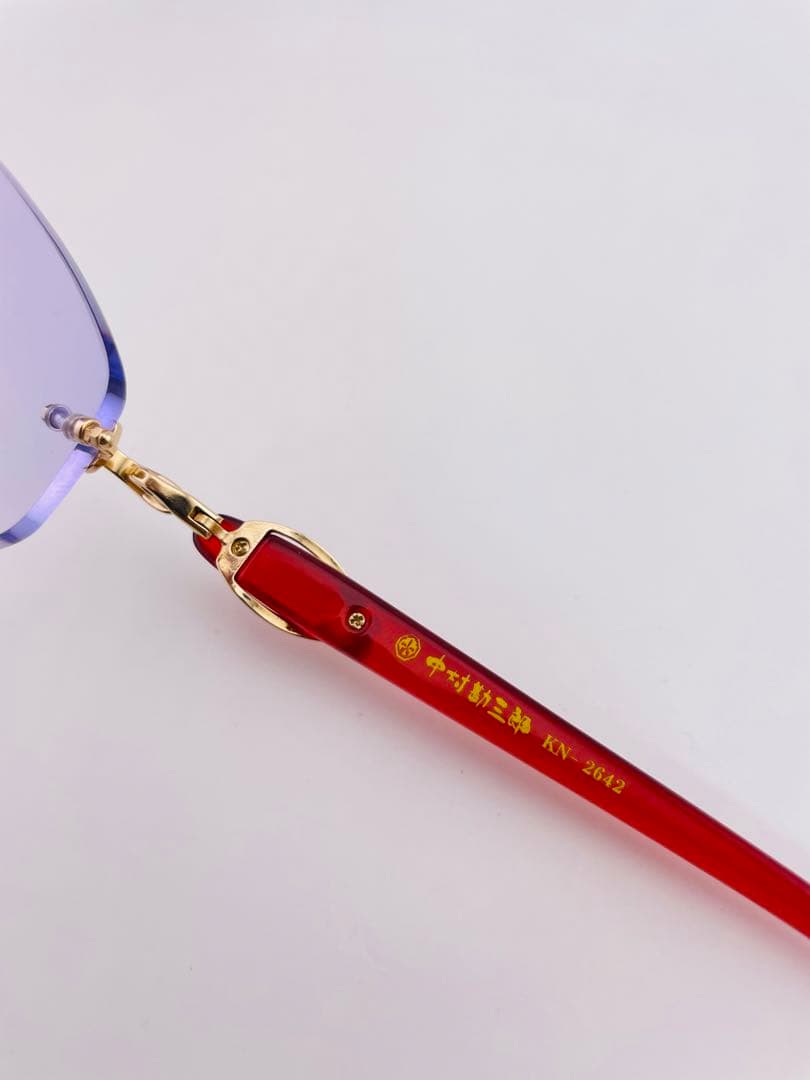 中村勘三郎 ダイヤ付き 日本製 眼鏡 ビンテージ フレーム 希少美品　人気 6