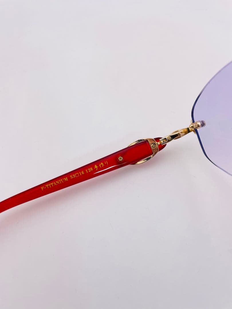 中村勘三郎 ダイヤ付き 日本製 眼鏡 ビンテージ フレーム 希少美品　人気 6