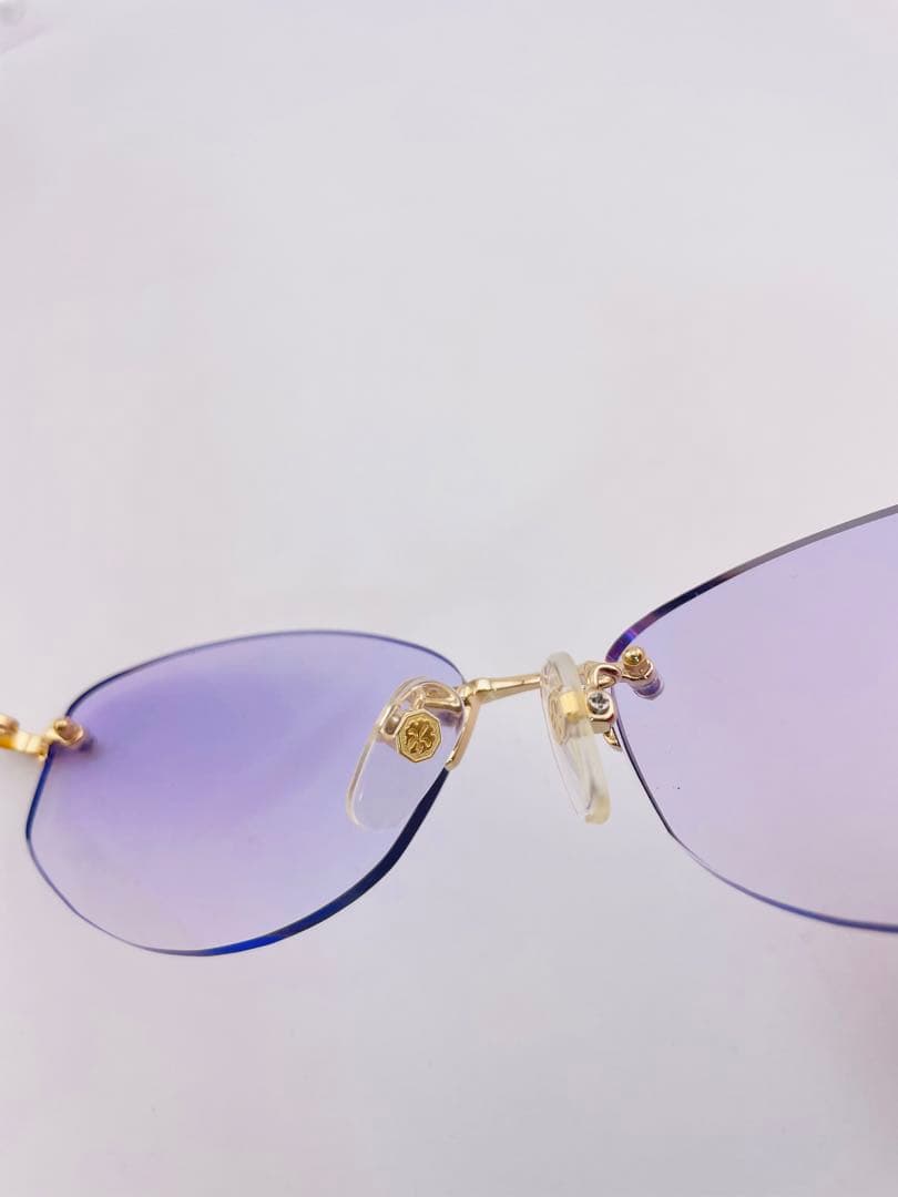 中村勘三郎 ダイヤ付き 日本製 眼鏡 ビンテージ フレーム 希少美品　人気 6