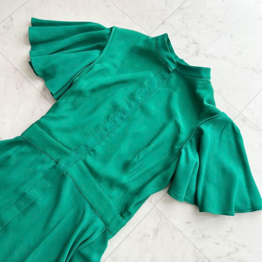 Alexander McQueen 近年 シルク フレアスリーブワンピース