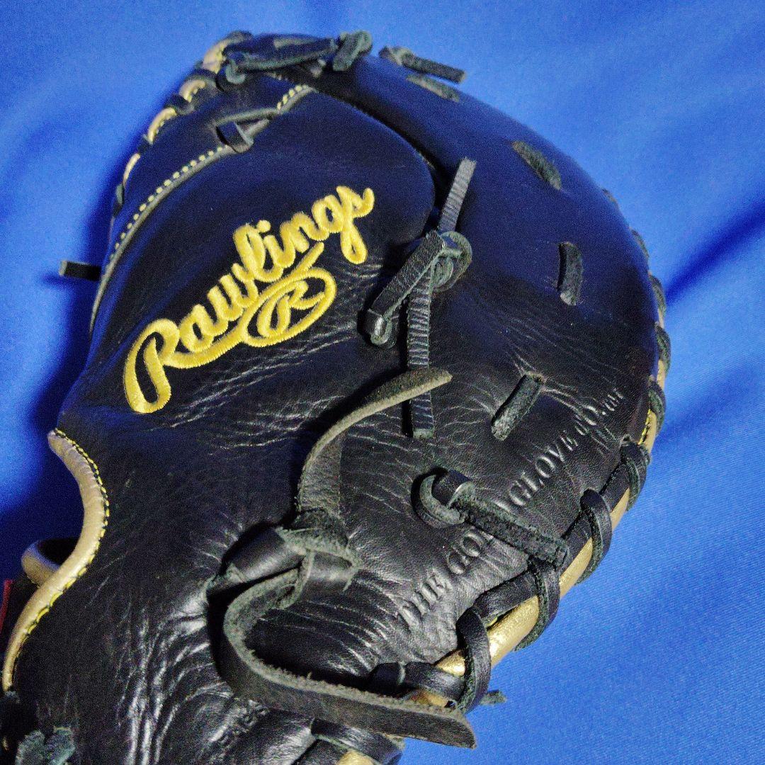 ローリングス軟式ファーストミット　黒✕ゴールド