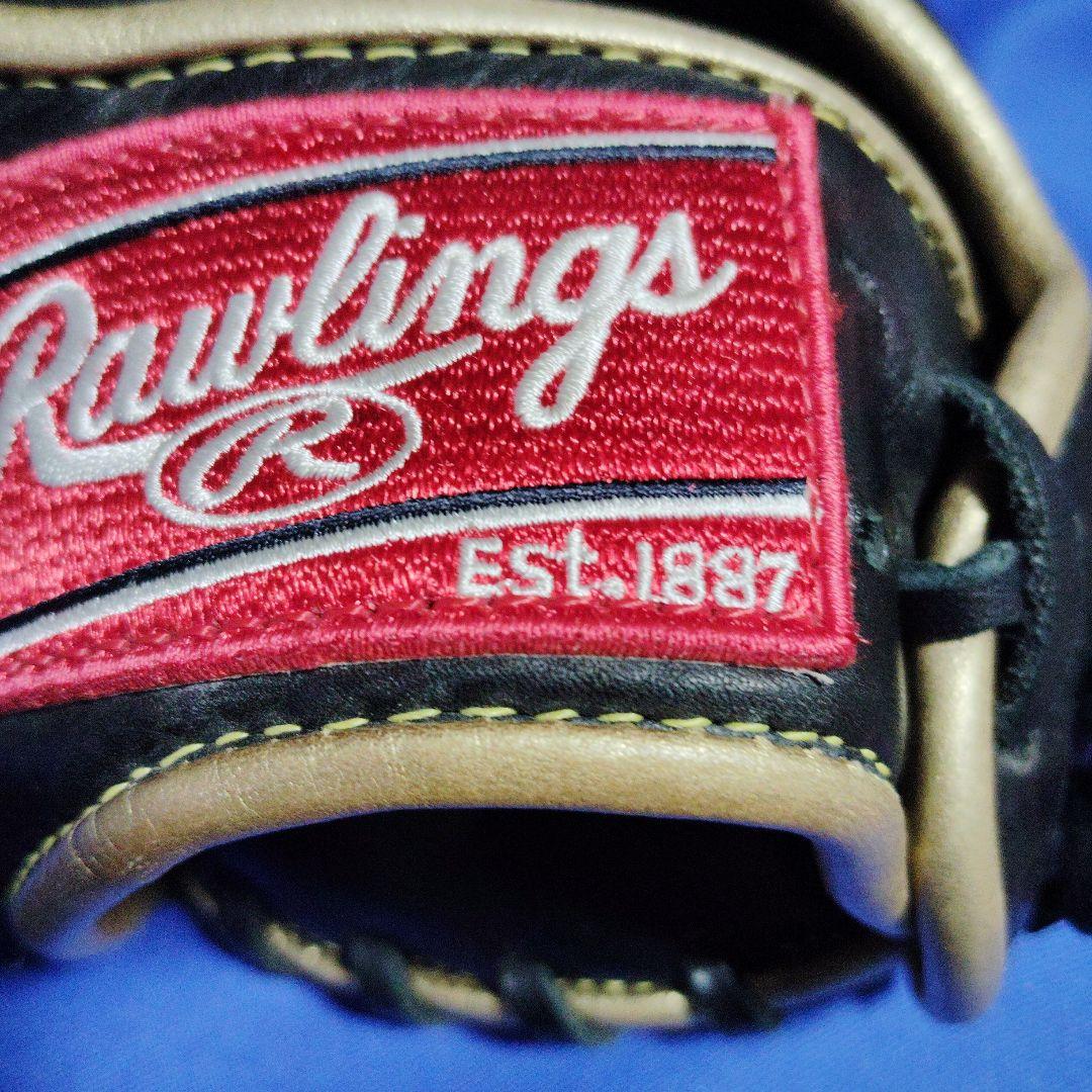 ローリングス軟式ファーストミット　黒✕ゴールド