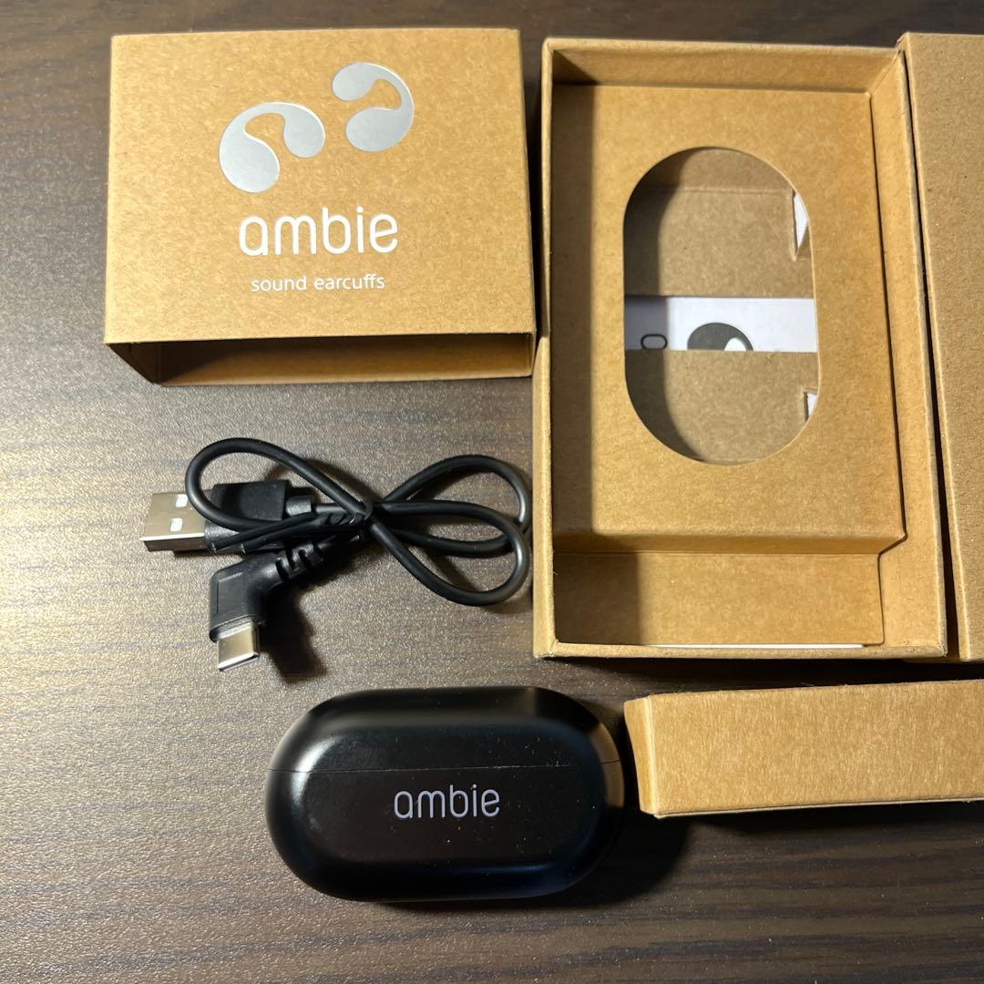 ambie AM-TW-01 ブラック×ストーン