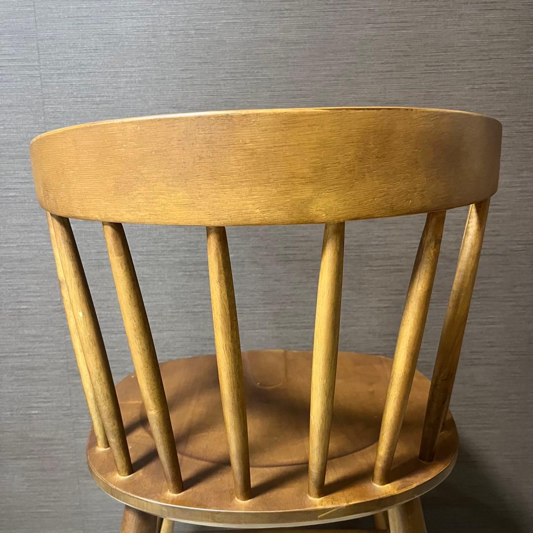 良品　上質木製 ウィンザーチェア　クラシックデザイン・ナチュラルブラウン