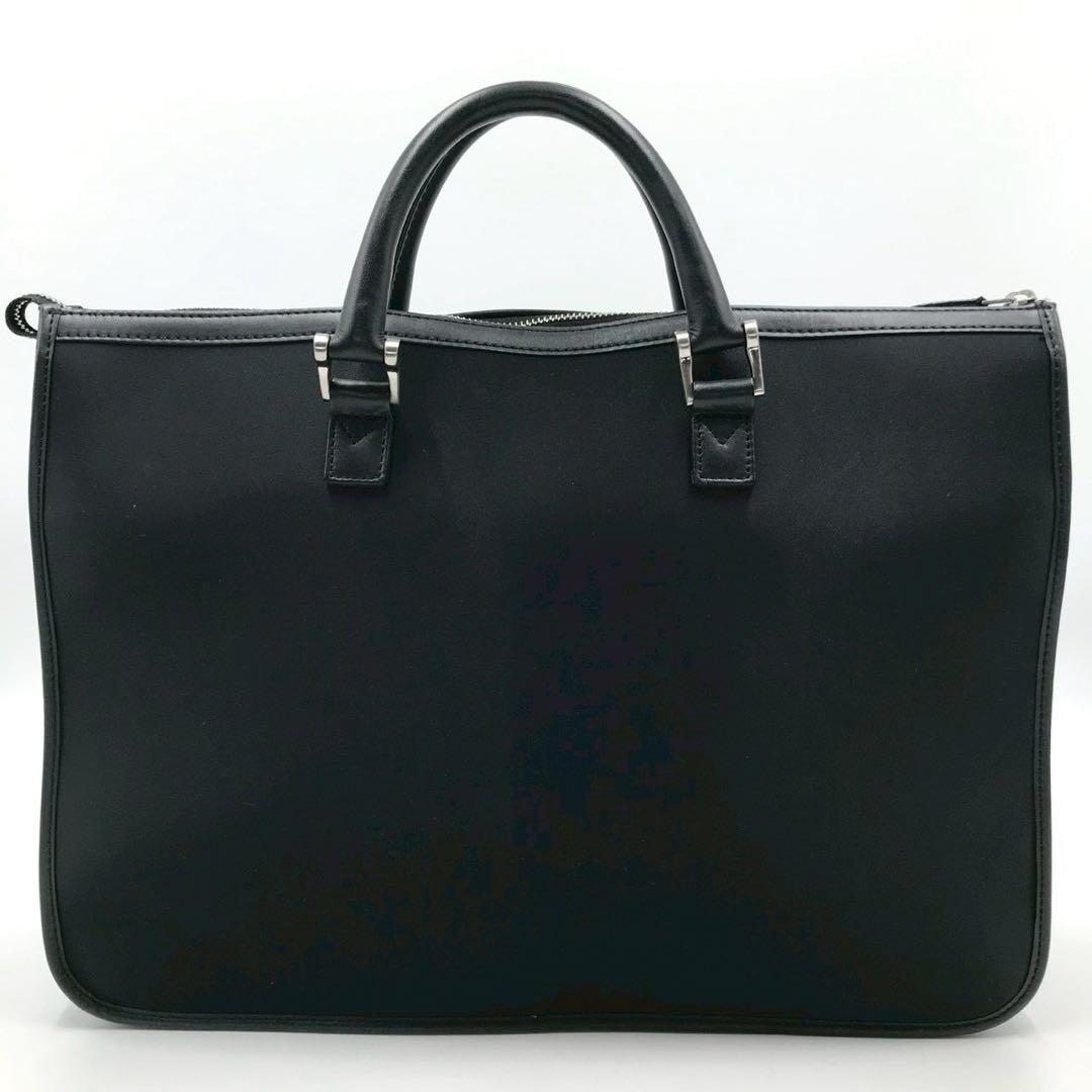 美品/定価10万✨バーバリー ビジネスバッグ ノバチェック レザー ブラック