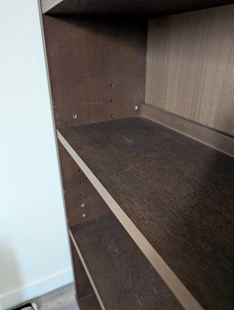無印良品 　シェルフ 本棚　木製　ダークブラウン