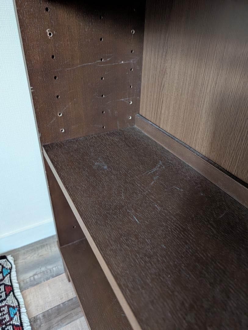 無印良品 　シェルフ 本棚　木製　ダークブラウン