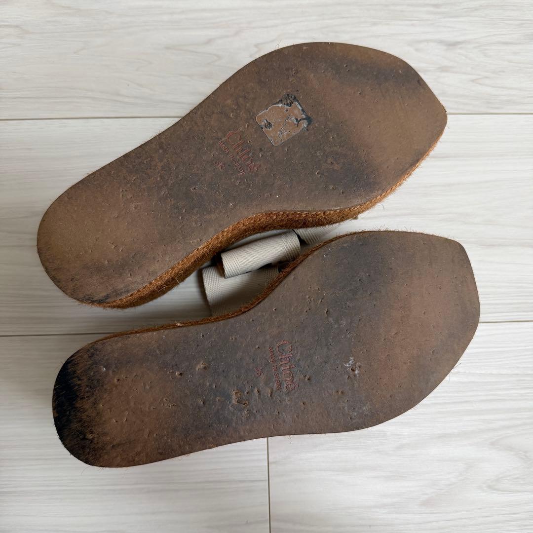 【値下げ不可❌】クロエ　ウェッジ　サンダル　厚底　24cm相当