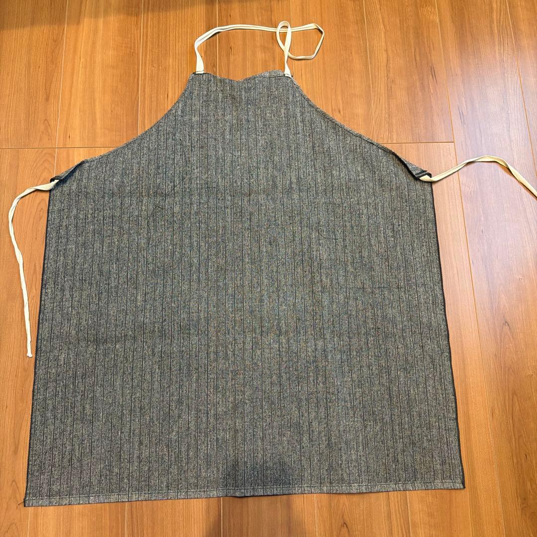 年代不明 デッドストック ブラックシャンブレーエプロン