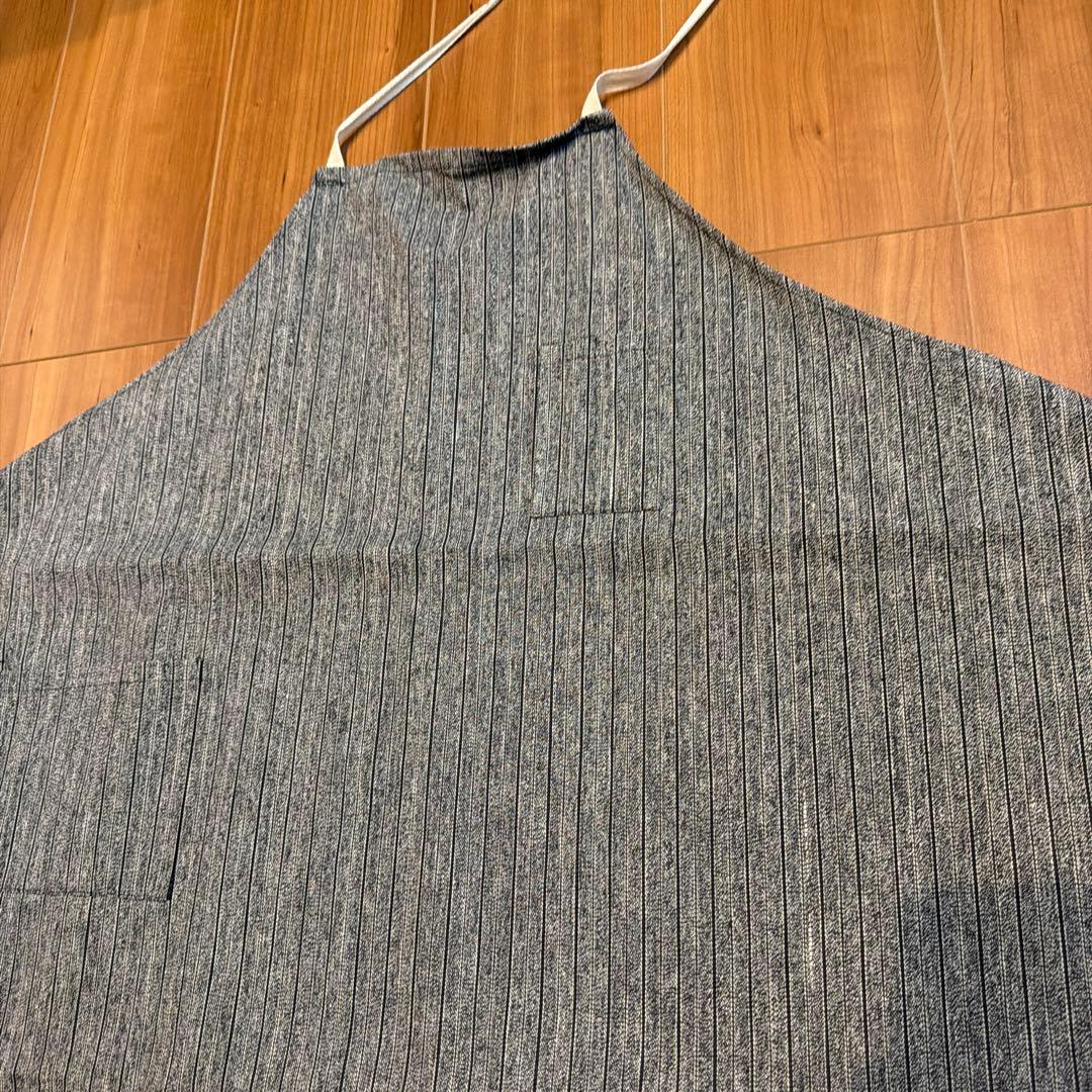 年代不明 デッドストック ブラックシャンブレーエプロン