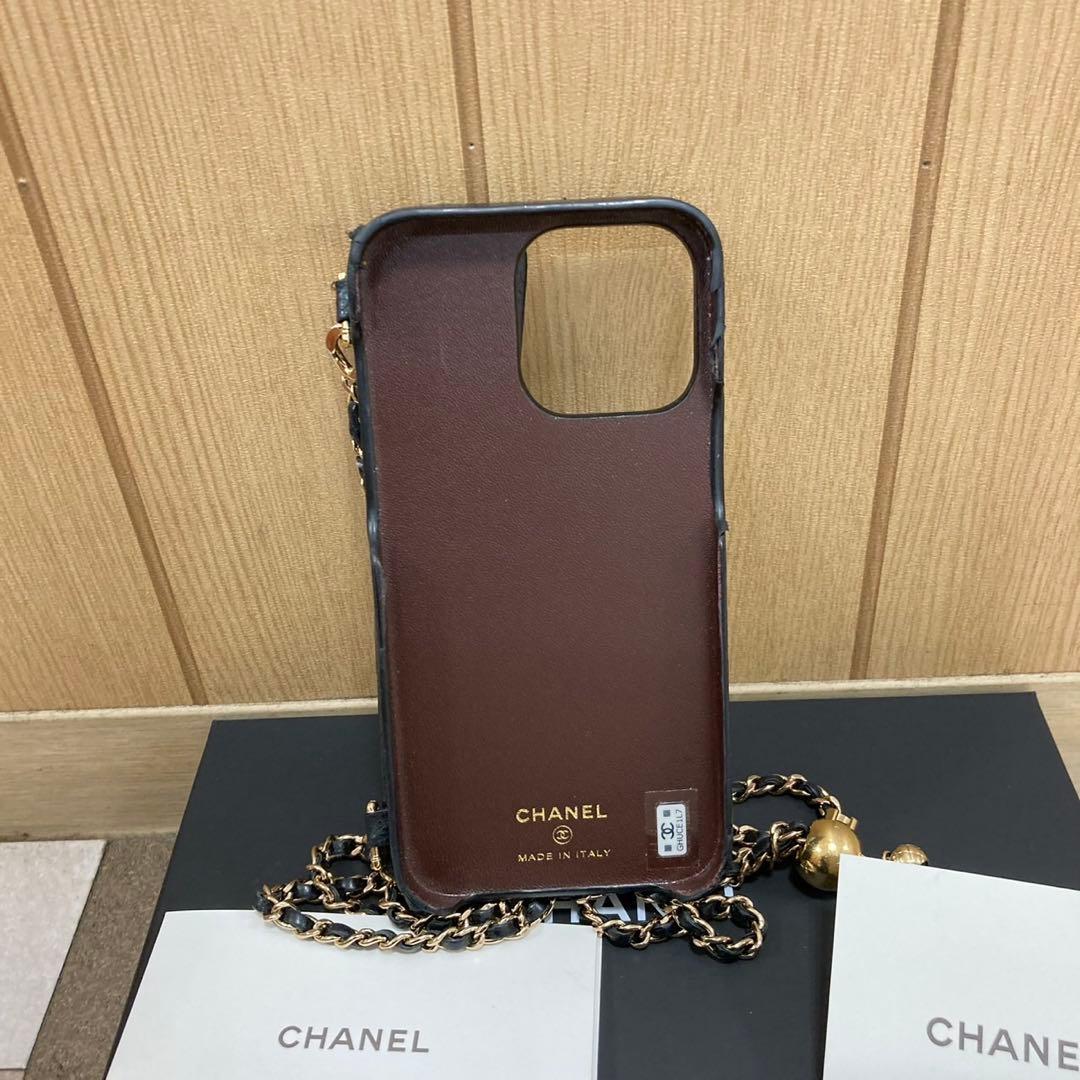CHANEL シャネル ココマーク マトラッセ キャビアスキン スマホケース 箱