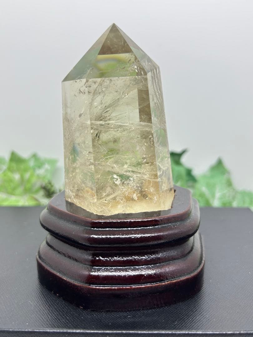 天然石スモーキークォーツ　鳳凰彫りタワー　No.2301